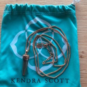 Kendra Scott Rose Gold Stone Pendant Necklace
